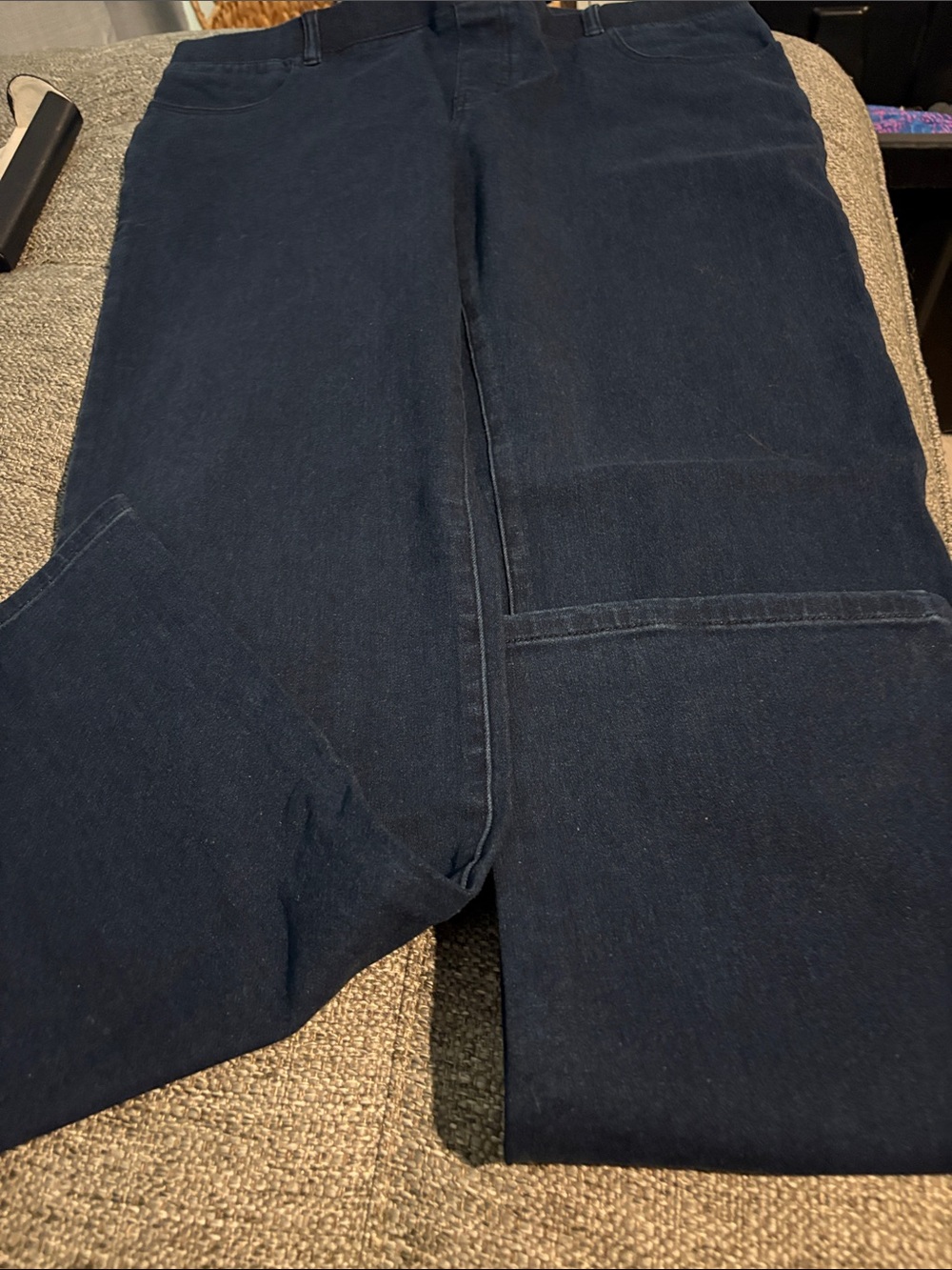 BetaBrand Dark Navy Blue Jeans - Classic Straight 30” inseam XL nip 4 pocket